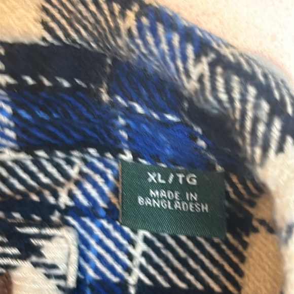 Orvis Blue Plaid Heavy Weight Cotton Flannel Shirt Men’s size XL - Picture 10 of 16